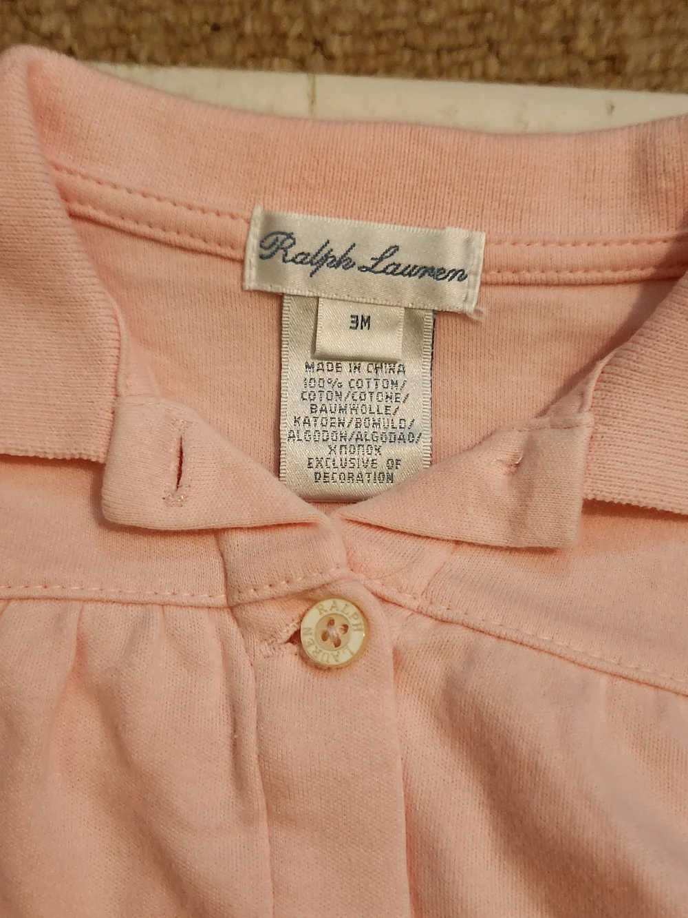 Ralph Lauren Light Pink Dress & Bloomer Set